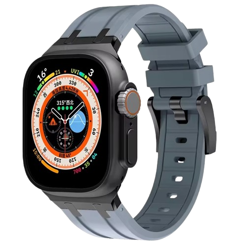 Bracelet en Titanium Black Metal Head grey pour Apple watch