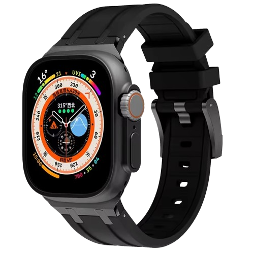 Bracelet en Titanium Black Metal Head noir pour Apple watch