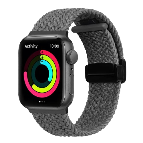 Bracelet en nylon ultra tresse pour Apple Watch Grey