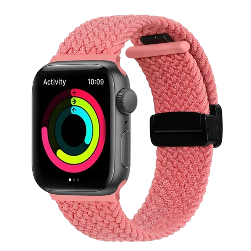Bracelet en nylon ultra tresse pour Apple Watch Punch pink