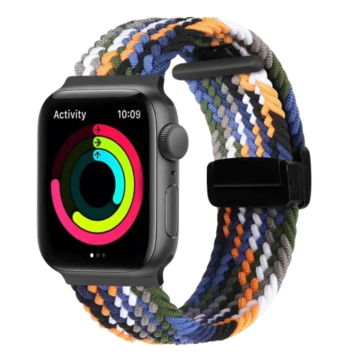 Bracelet en nylon ultra tresse pour Apple Watch multicouleur 2