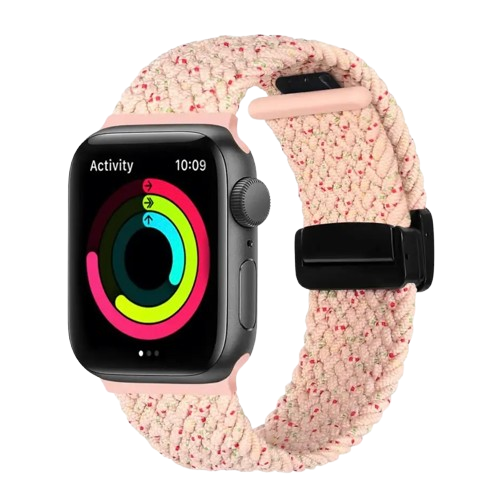 Bracelet en nylon ultra tresse pour Apple Watch pink