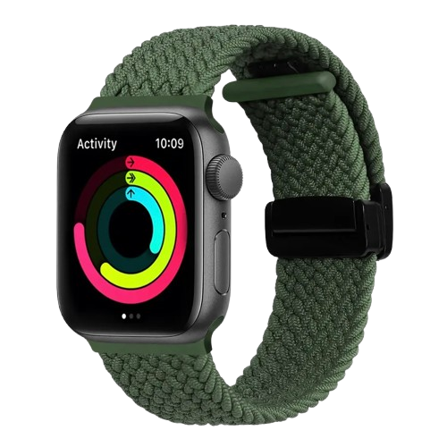 Bracelet en nylon ultra tresse pour Apple Watch vert