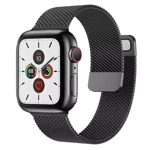 Bracelet Apple watch Noir stainless steel loop