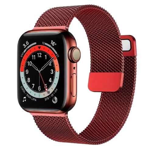 Bracelet Apple watch Rouge stainless steel loop