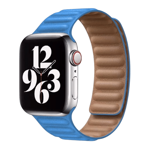 Bracelet Apple watch cuir Bleu Magnetic Loop