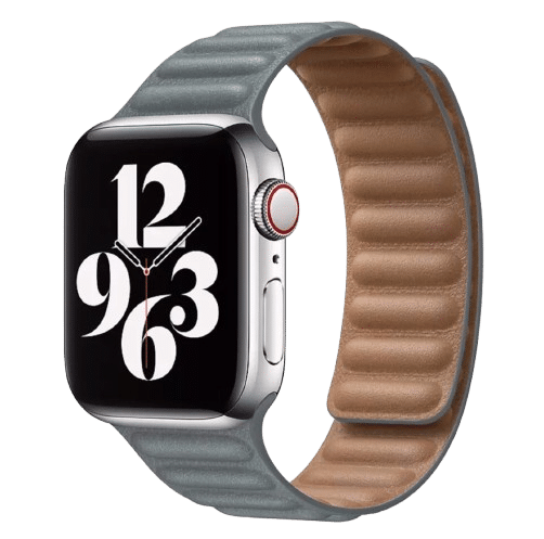 Bracelet Apple watch cuir Gris Magnetic Loop