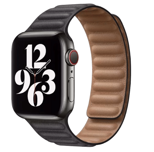 Bracelet Apple watch cuir Noir Magnetic Loop