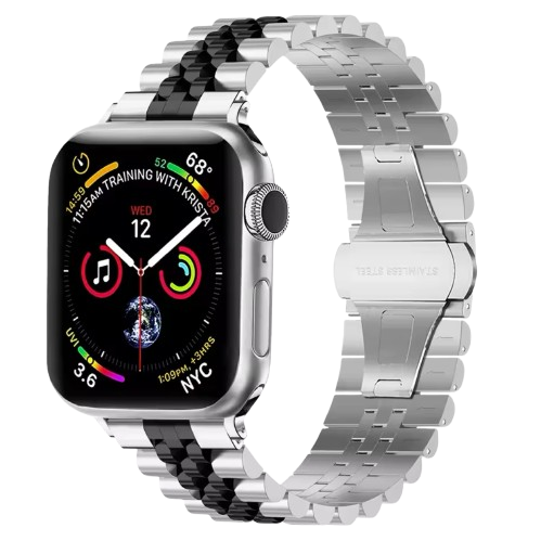Bracelet Apple watch silver Black Rolex