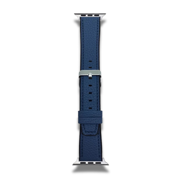 Bracelet Texture de Cuir Apple watch Bleu