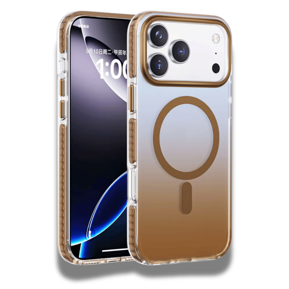 Case For IPhone 17 Pro Max Gradient Magnetic Desert Gold