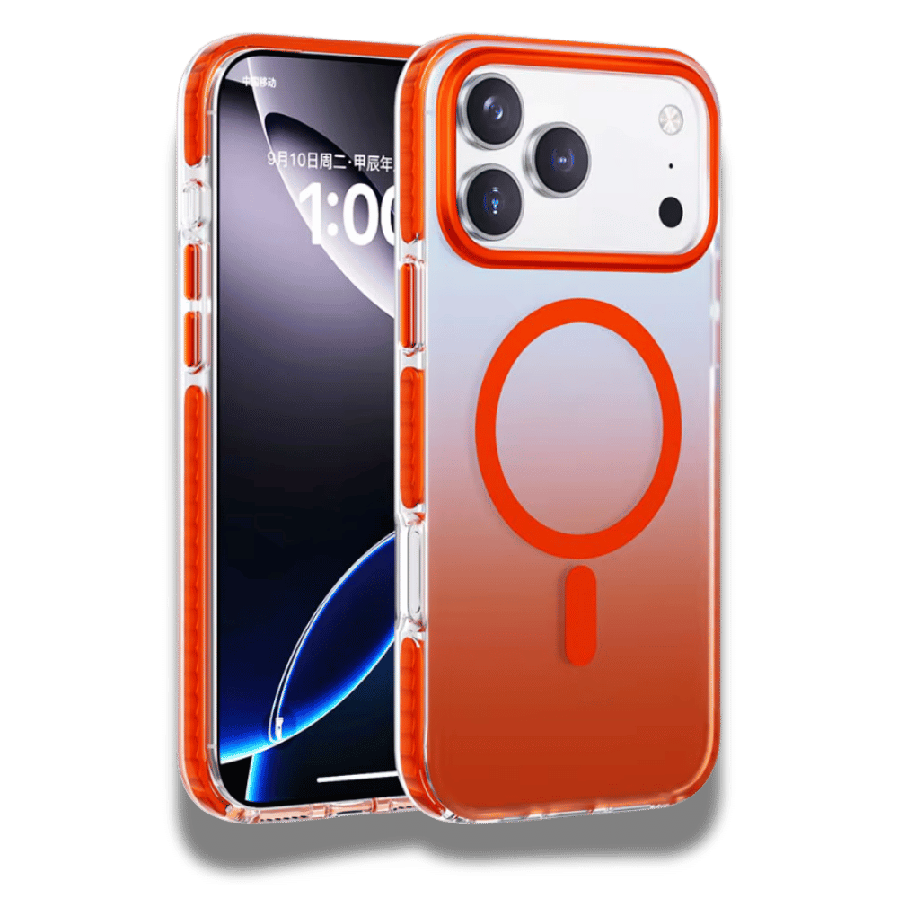 Case For IPhone 17 Pro Max Gradient Magnetic Orange