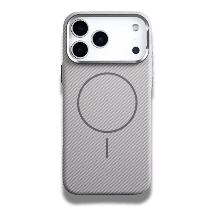 Case for iPhone Fiber Pattern magnetic Silver