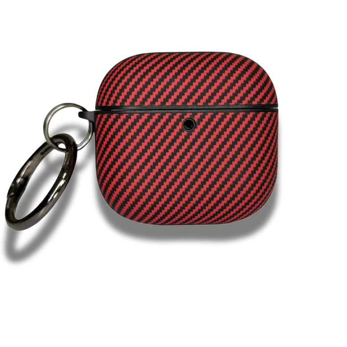 Coque Airpods Carbon Fiber Rouge