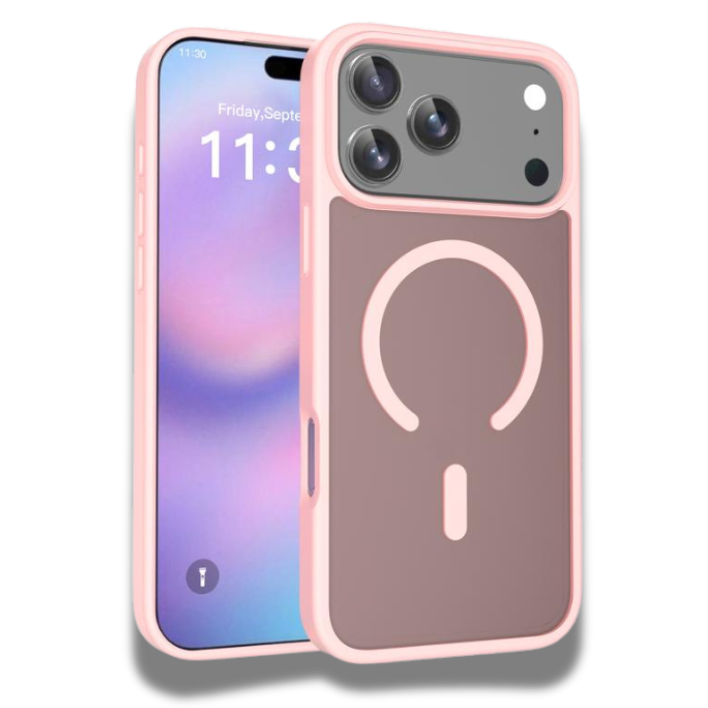 Coque iPhone 17 Magsafe Matte Frosted rose