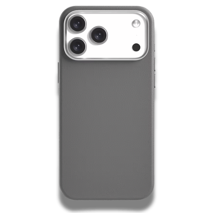 Cover for iPhone Leather Series Gris