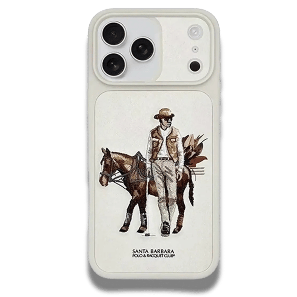 Coque iphone Santa Barbara Cedric Series Leather white