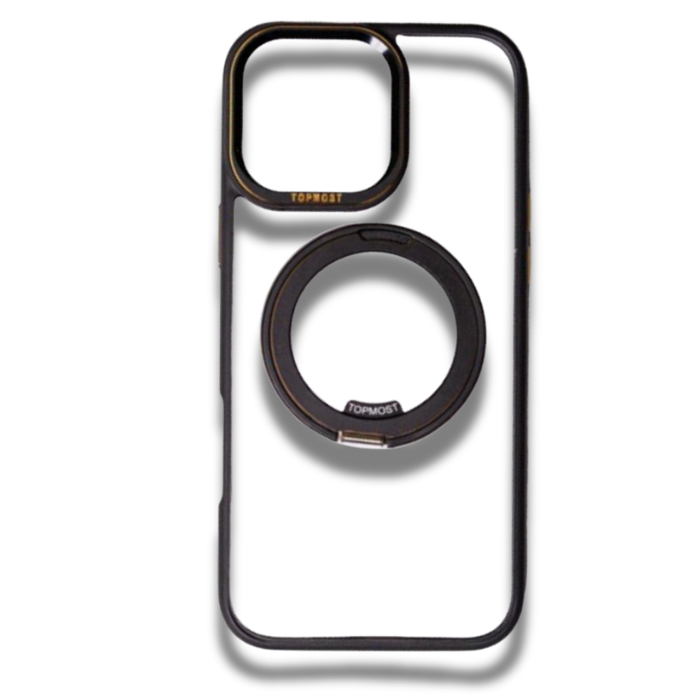 Top Most iPhone Luxury Case With 360 Stand Noir