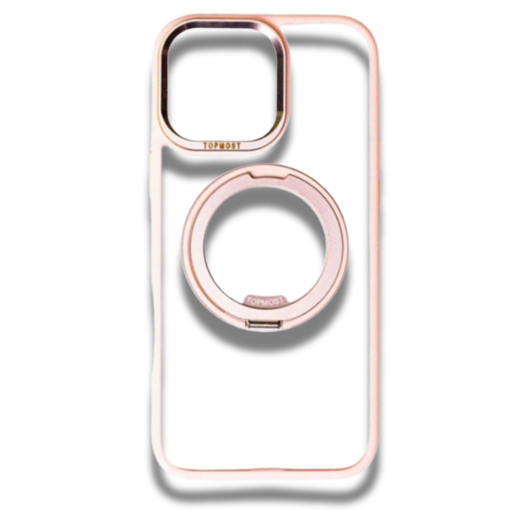 Top Most iPhone Luxury Case With 360 Stand Rose