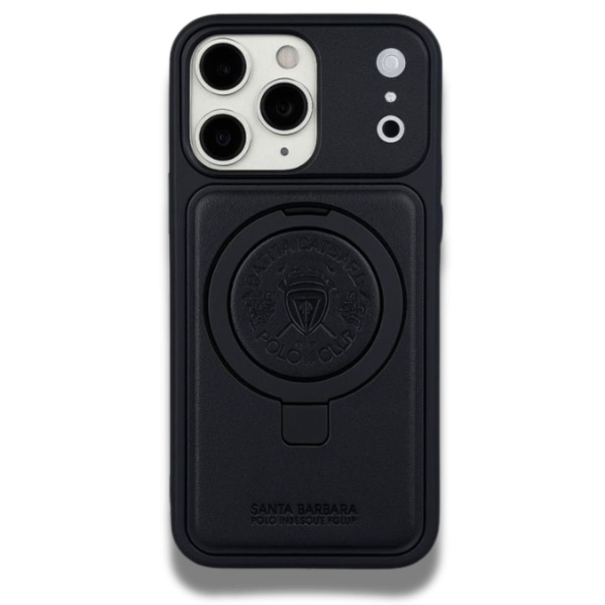 coque iphone Polo & Racquet Santa Barbara Leather Boris Embroidery Black