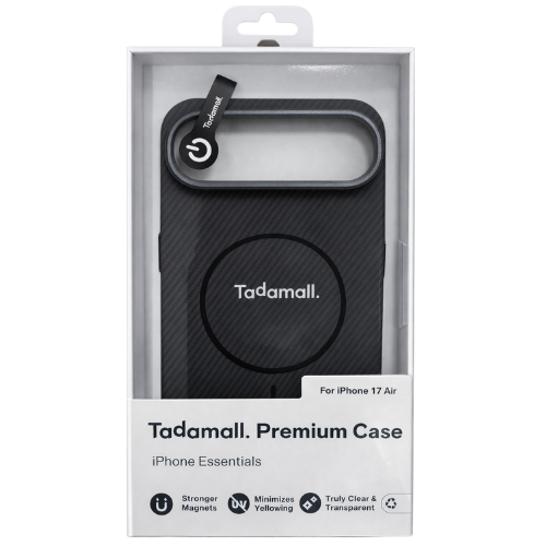 Coque iPhone 17 air tadamall carbon fiber Black