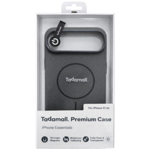 Coque iPhone 17 air tadamall carbon fiber Grey