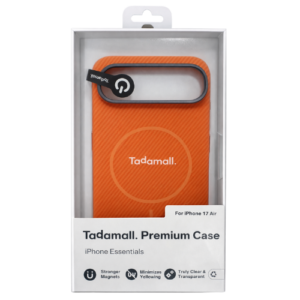 Coque iPhone 17 air tadamall carbon fiber Orange