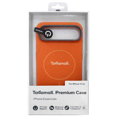 Coque iPhone 17 air tadamall carbon fiber Orange