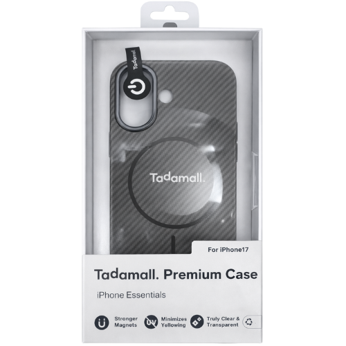 Coque iphone 17 tadamall Carbon fiber Grey