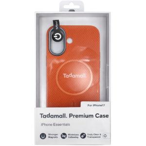 Coque iphone 17 tadamall Carbon fiber Orange