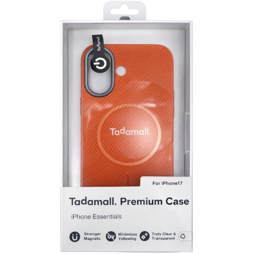 Coque iphone 17 tadamall Carbon fiber Orange